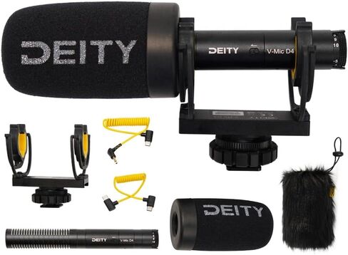 Deity ميكروفون V-Mic D4، ميكروفونات فيديو احترافية للكاميرا الخارجية، ميكروفون بندقية مع حامل للصدمات يدعم إخراج USB-C الرقمي لأجهزة الكمبيوتر ومسجلات الكاميرات والهواتف الذكية وأجهزة الكمبيوتر المحمولة والأجهزة اللوحية in Kuwait