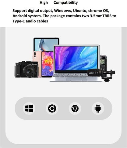 Deity ميكروفون V-Mic D4، ميكروفونات فيديو احترافية للكاميرا الخارجية، ميكروفون بندقية مع حامل للصدمات يدعم إخراج USB-C الرقمي لأجهزة الكمبيوتر ومسجلات الكاميرات والهواتف الذكية وأجهزة الكمبيوتر المحمولة والأجهزة اللوحية in Kuwait