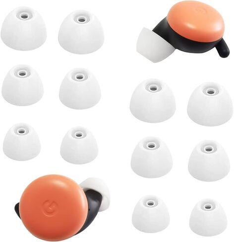 أطراف أذن من السيليكون من Luckvan لسماعات الأذن Google Pixel Buds A/Pixel Buds 2 أطراف بديلة لسماعات الأذن Google Pixel Buds باللون الأبيض in Kuwait