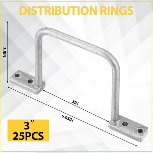 Yaocom 50 Pcs 5 Inch Cable Management D Ring Aluminum Distribution Ring in Kuwait