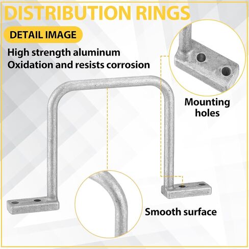 Yaocom 50 Pcs 5 Inch Cable Management D Ring Aluminum Distribution Ring in Kuwait