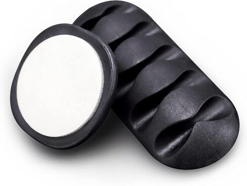 10 مشابك كابلات حاملات سلكية ذاتية اللصق لإدارة أسلاك الكابلات المثالية لتنظيم أسلاك الكابلات في المنزل والمكتب والسيارة ومنضدة المكتب (10-أسود) in Kuwait