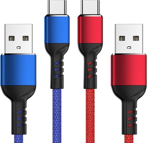 Charger Cable for NS Switch and Switch Lite - 2 Pack 10FT Nylon Braided USB C to USB A Type C Fast Data Sync Power Charging Cord Accessories for Samsung Galaxy S9 S8 Note 9, Pixel, LG V30 G6, OnePlus in Kuwait