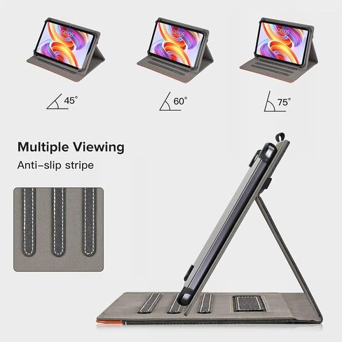 حافظة DLveer عالمية لجهاز Sgin Tablet/Byybuo Tablet/ZZB Tablet/Feonal Tablet/Baken Tablet/Lville Tablet/Juninke Tablet 10 10.1 بوصة، غطاء جلد PU بحامل متعدد الزوايا للكمبيوتر اللوحي مقاس 10 بوصة - 11 بوصة، أسود in Saudi Arabia