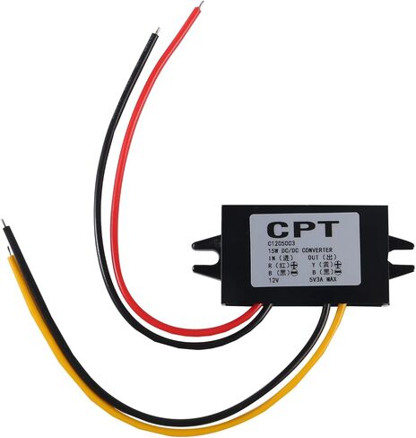 DIANN 12V to 5V 3A 15W Buck Converter Module - DC to DC Regulator Car Power Converter with Wire Interface in Kuwait