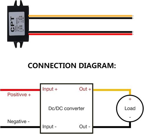 DIANN 12V to 5V 3A 15W Buck Converter Module - DC to DC Regulator Car Power Converter with Wire Interface in Kuwait