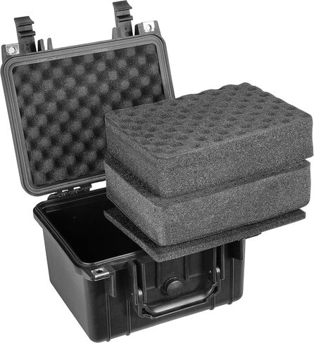 Eylar Small 10.62" Deep Gear, Equipment, Hard Camera Case Waterproof with Foam (Black) TSA Standards in Saudi Arabia