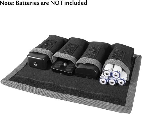 Meking DSLR Camera Battery Holder/Pouch/Case/Bag (4 Pocket) for AA Battery, LP-E6 LP-E8 LP-E10 LP-E12 Battery, EN-EL14 EN-EL15 Battery, NP-FW50 NP-F550 NP-FM500H Battery(2Pcs) in Kuwait