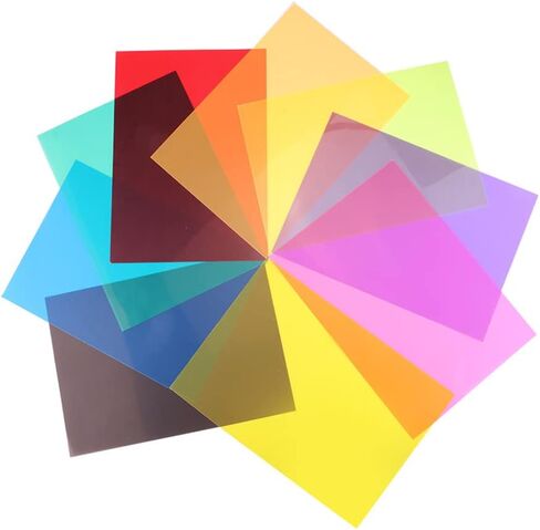 9 قطع من فلتر الألوان، مرشحات إضاءة جل تصحيحية ملونة شفافة من البلاستيك، لاستوديو أفلام عيد الميلاد للصور in Kuwait