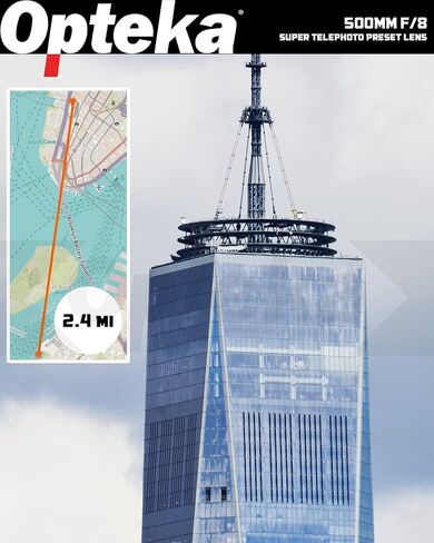 Opteka 500mm/1000mm f/8 Manual Telephoto Lens for Nikon F D6, D5, D4, Df, D850, D810, D800, D780, D750, D610, D500, D7500, D7200, D7100, D5600, D5500, D5300, D5200, D5100, D3500, D3400, D3300, D3200 in Kuwait