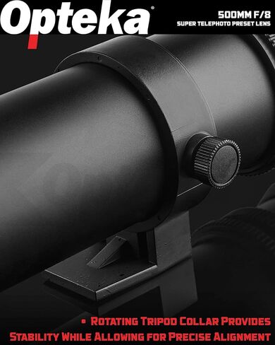 Opteka 500mm/1000mm f/8 Manual Telephoto Lens for Nikon F D6, D5, D4, Df, D850, D810, D800, D780, D750, D610, D500, D7500, D7200, D7100, D5600, D5500, D5300, D5200, D5100, D3500, D3400, D3300, D3200 in Kuwait