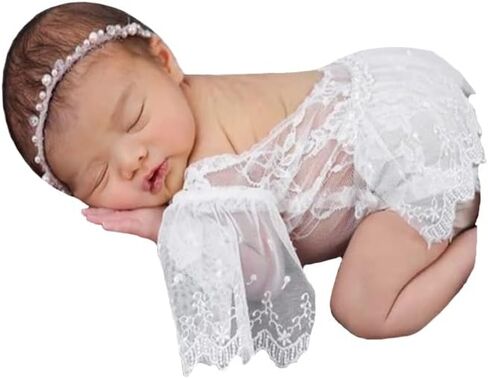 الطفل التصوير الدعائم فتاة الوليد صورة تبادل لاطلاق النار رومبير وتتسابق لطيف الرضع الدانتيل سترة ارتداءها صور الملابس الشهرية in Kuwait