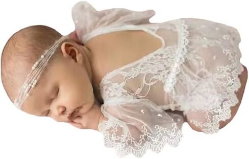 الطفل التصوير الدعائم فتاة الوليد صورة تبادل لاطلاق النار رومبير وتتسابق لطيف الرضع الدانتيل سترة ارتداءها صور الملابس الشهرية in Kuwait