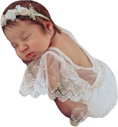 الطفل التصوير الدعائم فتاة الوليد صورة تبادل لاطلاق النار رومبير وتتسابق لطيف الرضع الدانتيل سترة ارتداءها صور الملابس الشهرية in Kuwait