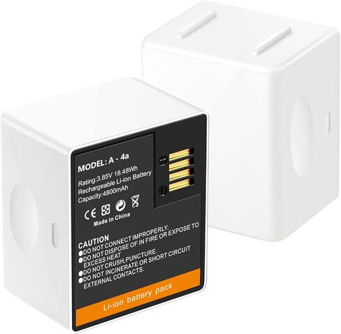 بطارية HSX 2-Pack قابلة لإعادة الشحن بقدرة 4800 مللي أمبير في الساعة متوافقة مع Arlo Ultra وUltra 2 وكاميرات Arlo Pro 3 وPro 4 [3.85V/18.48Wh/4800mAh] in Kuwait