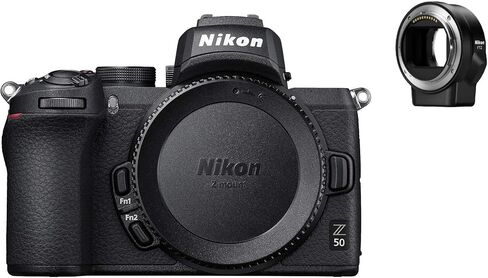 مجموعة كاميرا Nikon Z50 + Z DX مقاس 16-50 ملم بدون مرآة VOA050K001 (متجددة) in Saudi Arabia