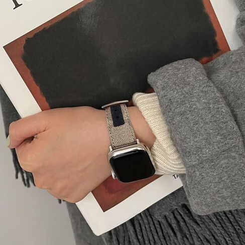 Designer Band Compatible with Apple Watch Band 38mm 40mm 41mm 42mm 44mm 45mm 46mm 49mm Men Women, Luxury Genuine Leather Replacement Wristbands Strap for iWatch 10 9 8 Apple Watch Series 7/6/5/4/3/2/1/SE in Saudi Arabia