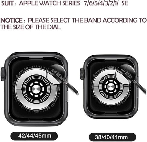Designer Band Compatible with Apple Watch Band 38mm 40mm 41mm 42mm 44mm 45mm 46mm 49mm Men Women, Luxury Genuine Leather Replacement Wristbands Strap for iWatch 10 9 8 Apple Watch Series 7/6/5/4/3/2/1/SE in Saudi Arabia