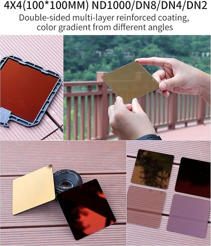 Foto4easy 100x100mm Square Filter,ND1000 (3.0) Neutral Density 10 Stop Optical Glass fits Cokin Z Matte Box Filter Holder in Saudi Arabia