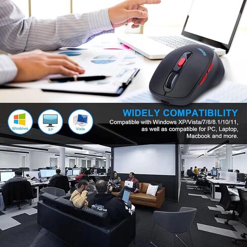 قطعة واحدة من ماوس قابلة لإعادة الشحن من OUPARY مع قطعة واحدة من ماوس USB Jiggler، يمكن استخدام الماوس لمدة نصف عام بشحنة واحدة، مناسب لاستخدام الكمبيوتر والفأرة. in Kuwait