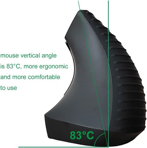 ماوس SUNGI المريح، ماوس عمودي لاسلكي 2.4G، ماوس بصري 800/1200 /1600 نقطة في البوصة، 6 أزرار للكمبيوتر المحمول، سطح المكتب، الكمبيوتر الشخصي، ماك بوك in Kuwait