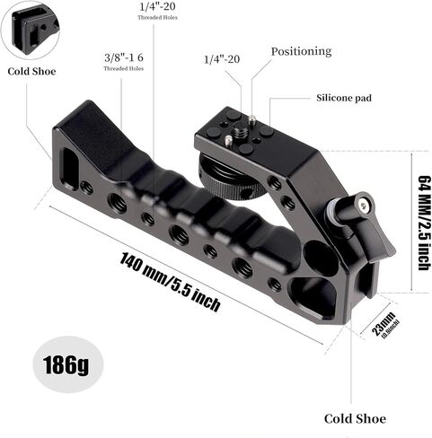 مقبض علوي للكاميرا JLWIN مع دبابيس تحديد موقع لولبية 1/4 بوصة لقفص كاميرا DSLR in Kuwait
