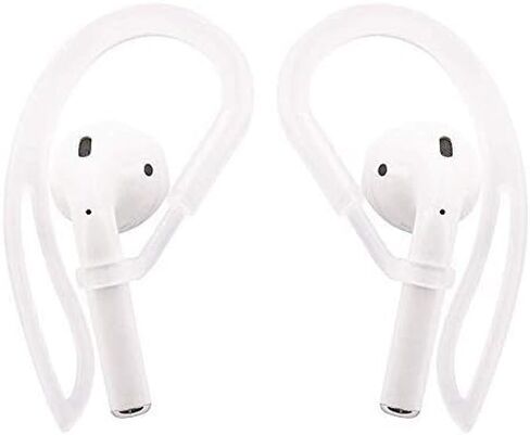ALXCD Ear Hook Ear Tips Compatible with Airpod, 2 Pairs Over-Ear Soft TPU Ear Hook & 2 Pairs in-Ear Silicone Ear Tips in 1 Set [Anti Slip][Anti Lost], Fit for Airpod Headphone 1+1+2S, White in Saudi Arabia