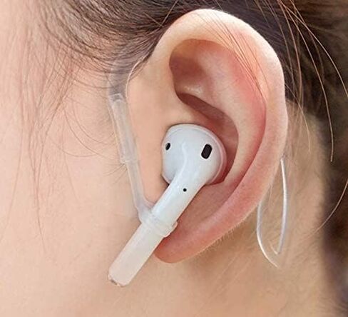 ALXCD Ear Hook Ear Tips Compatible with Airpod, 2 Pairs Over-Ear Soft TPU Ear Hook & 2 Pairs in-Ear Silicone Ear Tips in 1 Set [Anti Slip][Anti Lost], Fit for Airpod Headphone 1+1+2S, White in Saudi Arabia