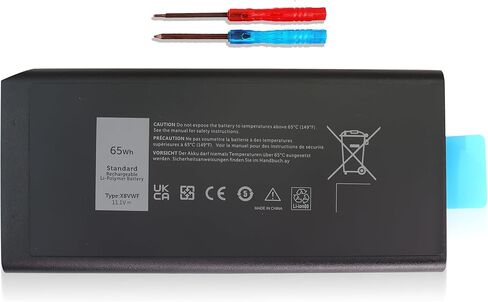 بطارية Uziyockn 65WH X8VWF CJ2K1 4XKN5 لجهاز Dell Latitude 14 Rugged 5404 5414 E5404 Rugged Extreme 7404 7414 E7404، تناسب P45G P46G001 P46G002 XN4KN 5XT3V 09FN4 451-12187 909H5 1 1.1 فولت in Kuwait