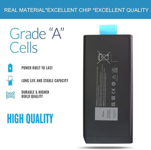 بطارية Uziyockn 65WH X8VWF CJ2K1 4XKN5 لجهاز Dell Latitude 14 Rugged 5404 5414 E5404 Rugged Extreme 7404 7414 E7404، تناسب P45G P46G001 P46G002 XN4KN 5XT3V 09FN4 451-12187 909H5 1 1.1 فولت in Kuwait