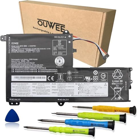 بطارية كمبيوتر محمول OUWEE L15M3PB0 متوافقة مع Lenovo IdeaPad 330S-14AST 330S-14IKB 330S-15ARR 330S-15AST 330S-15IKB Series 5B10Q39202 L15L3PB0 5B10Q39201 L15C3PB1 5B10Q39205 11.25V 52.5 وات في الساعة (الشكل-B) in Saudi Arabia