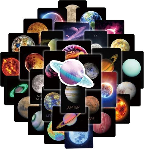 ملصقات الكون الكواكب 50 جهاز كمبيوتر شخصي الفضاء الخارجي الكواكب للماء الفينيل الشارات لزجاجات المياه الكمبيوتر المحمول الأمتعة الكمبيوتر الهاتف المحمول لوح التزلج للأطفال in Kuwait