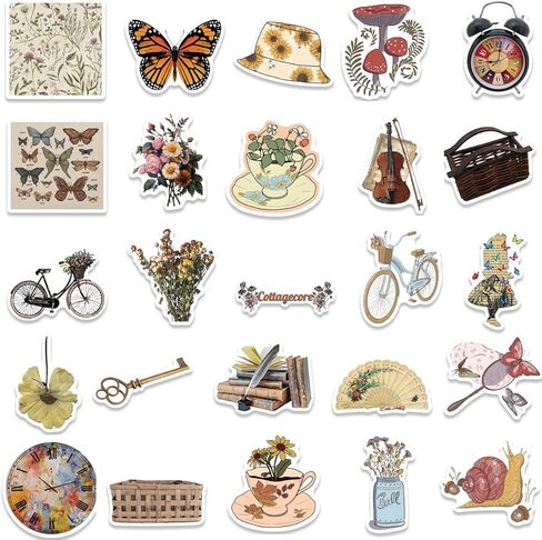 50 قطعة من الملصقات الكلاسيكية من UMOKOON - ملصقات مقاومة للماء للأطفال - ملصق جمالي لطيف من الفينيل لزجاجات المياه والكمبيوتر المحمول والهاتف والمراهقين والفتيات والبالغين in Kuwait