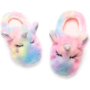 Girls Cute Animal Slippers for Toddler Kids Fuzzy Slip-on House Shoes Warm Fluffy Plush Indoor Home Slippers in Saudi Arabia