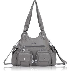 Angel Kiss Handbags for Women Large Tote Hobo Bag Soft PU Leather Multi-Pocket Shoulder Bag Top Handle Handbag in Saudi Arabia