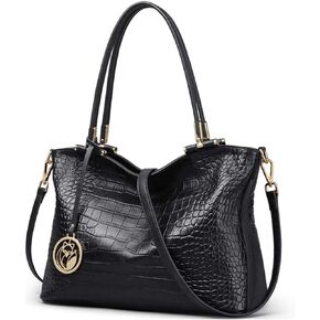 Women's Genuine Leather Tote Handbag, Top-handle Purse and Handbags for Women Satchel Large Shoulder Bag