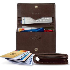 Tony Perotti Italian Leather Business Card Holder for Men and Women - Eco-Friendly Vegetable-Tanned Full Grain Leather Business Card Wallet Made in Italy