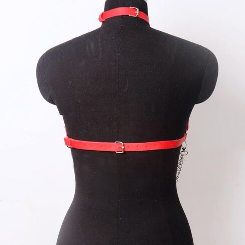 NBMARLS Women's Punk Chest Waist Belt, Leather Chest Body Chain Skinny Adjustable Chest Harness Party Jewelry Accessories in Saudi Arabia