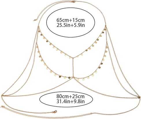 Boho Bra Body Chain Pearl Long Chain Necklace Sexy Crossover Harness Beaded Chest Chain Summer Bikini Waist Chain Dainty Belly Chain for Women in Kuwait