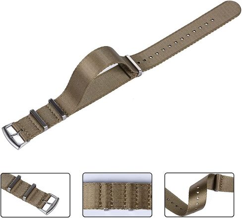 Military Ballistic Nylon Watch Strap - Seat Belt Choice of Color 20mm or 22mm for Men Women in Kuwait