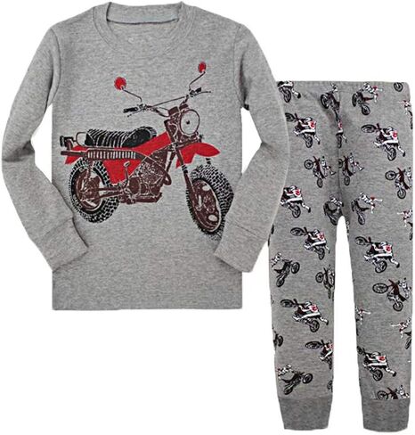 Aircraft Boys Long Pajamas Set 2 Piece Kids 100% Cotton Clothes in Saudi Arabia