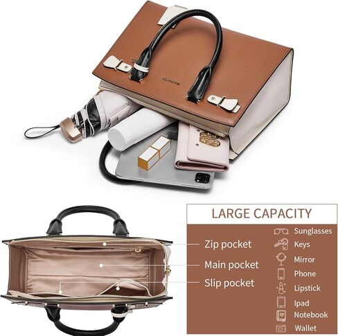 BOSTANTEN Women Leather Handbag Designer Satchel Purses Top Handle Shoulder Totes Crossbody Bag in Kuwait