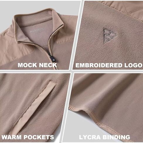 M MAELREG Fleece Jacket Men Full Zip Casual Stylish Soft Sport Mock Neck Golf Polar Fleece Microfleece Jackets for Men in Saudi Arabia