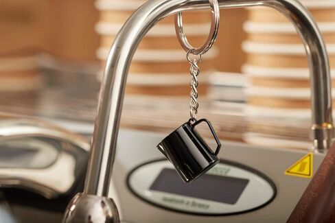 IKAPE Espresso Coffee Souvenir Pendant, Mini Latte Art Pitcher, Tamper, Portafilter & Moka Pot Keychain Pendant, You & His Barista Pendant, Barista Essential Souvenir Accessories(4 Pack) in Kuwait