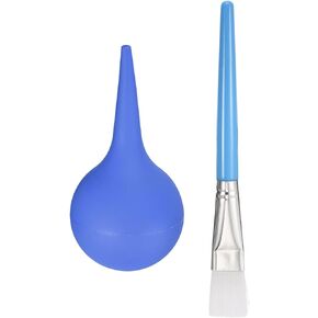 MECCANIXITY منفاخ هواء كروي مطاطي 90 مل، أداة تنظيف الدوائر، أداة تنظيف مع قطعتين من فرش النباتات النضرة، أداة بستنة بيضاء مقاس 5.98 بوصة للنباتات/لوحة المفاتيح in Kuwait