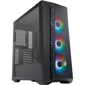 لوحة أمامية من Cooler Master MasterBox 540 ARGB ATX Mid-Tower ARGB Ether، لوحة علوية قابلة للإزالة، لوحة مرآة داكنة أمامية، مداخل جانبية شبكية، زجاج مقسى، تدفق SickleFlow 120 مم PWM ARGB (MB540-KGNN-S00) in Kuwait