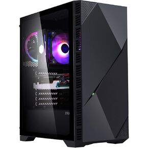 Zalman - حقيبة كمبيوتر Z3 Iceberg ATX Mid-Tower - 2 × مراوح ARGB 120 مم مثبتة مسبقًا - لوحة جانبية من الزجاج المقوى - 2 × 3.0 منافذ USB، أبيض in Kuwait