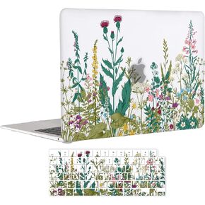 حافظة EkuaBot Flowers MacBook Pro مقاس 13 بوصة وغطاء لوحة المفاتيح (A2338 M1/A2289/A2251/A2159/A1989/A1706/A1708، إصدار 2016-2021)، حافظة صلبة متوافقة فقط مع MacBook Pro 13.3 in Saudi Arabia