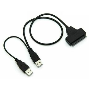 SATA to USB 2.0 Y-Cable Cable Adapter Connector for 2.5" HDD SSD Hard Drive 22 Pin 7+15 SATA 1 2 3 External Converter in Saudi Arabia