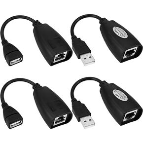 محول تمديد VEMNI USB RJ45، زوجان من موسع USB RJ45 فوق Cat5/Cat5e/Cat6 موصل سلك تمديد يصل إلى 150 قدم in Kuwait